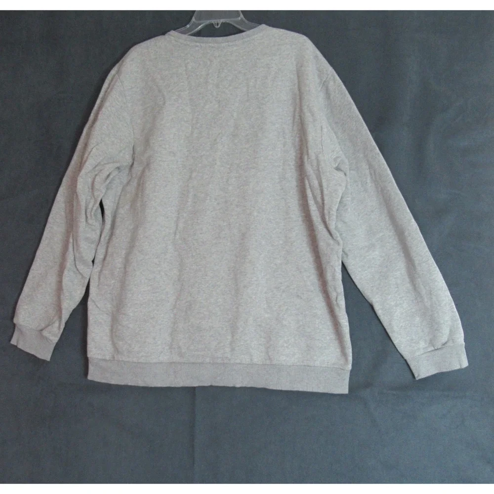 Adidas Sweatshirt Mens Size 2XL Gray Casual Athletic Fleece Cozy Active Sports